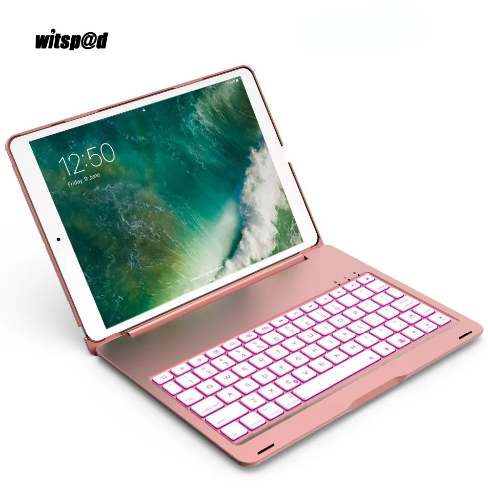 

Witsp@d Backlit Bluetooth Wireless Keyboard For iPad Pro 10.5 Keyboard Case Backlight For iPad 10.5 Smart Case A1701 A1709