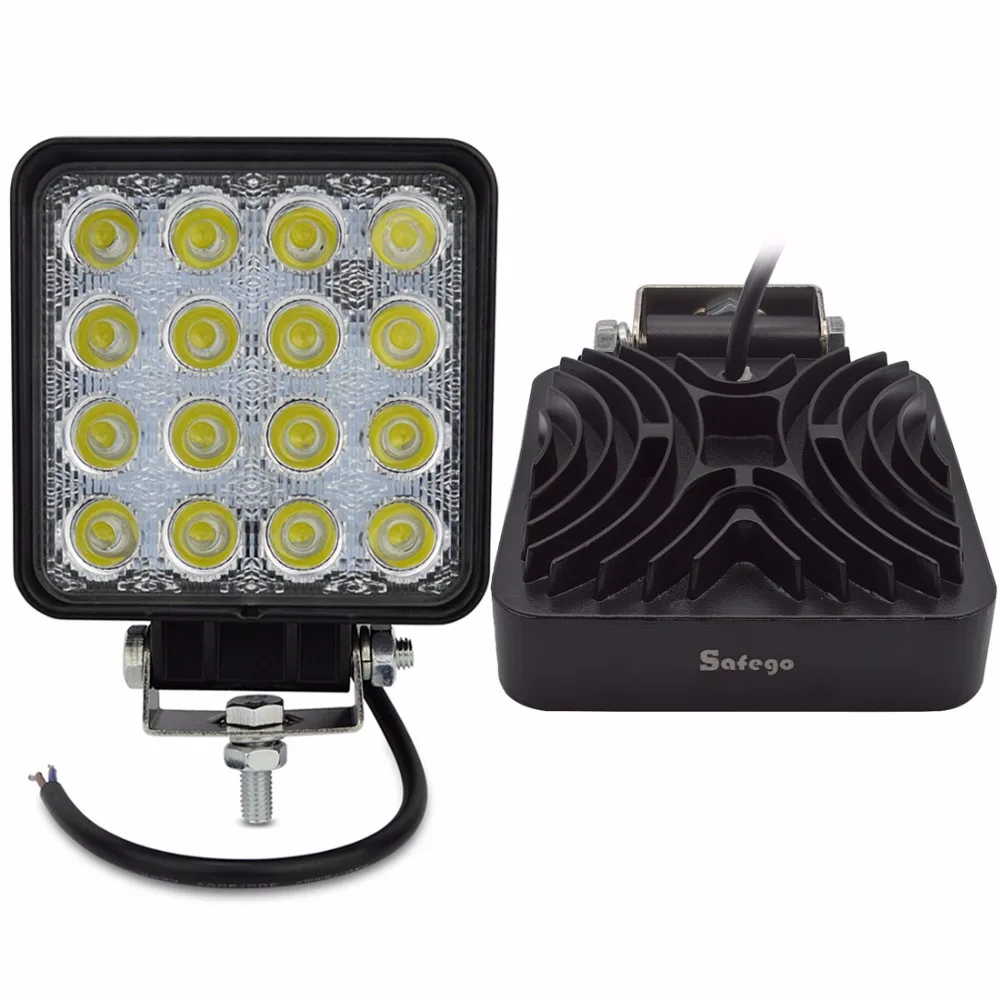 

Safego 2X 4 Inch 48W LED Work Light lamp Indicators Led working Lights Driving Offroad For Boat Tractor Truck 4x4 12V spot flood