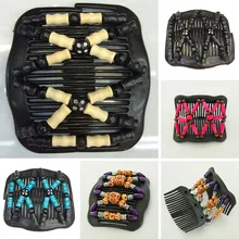 ЛЕГКО Волшебные деревянные бусины двойной гребень волос клип эластичный Для женщин Hairwear