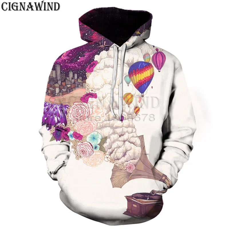

Funny Moon and Hot Air Balloon Galaxy hoodie men/women 3D printed hoodies sweatshirts casual Harajuku style streetwear tops