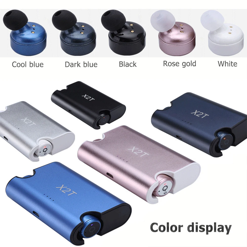 

2018 NEW X1T upgrade X2T Bluetooth Earphone True Wireless Earbuds Dual Bluetooth 4.2 In-Ear Earbuds 1500mAh Charging Box Headset