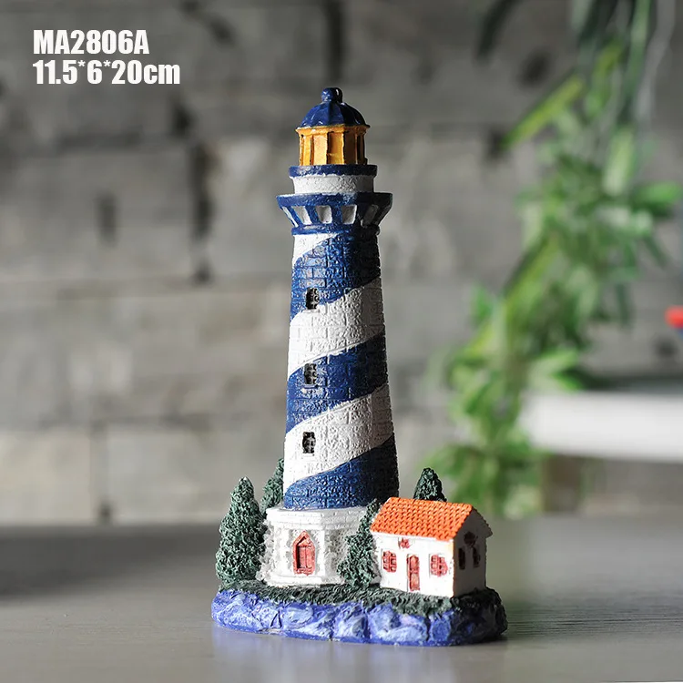 Смола Морской Маяк Средиземноморский стиль домашнее украшение маяк Декор Подвески Морской Маяк фигурки