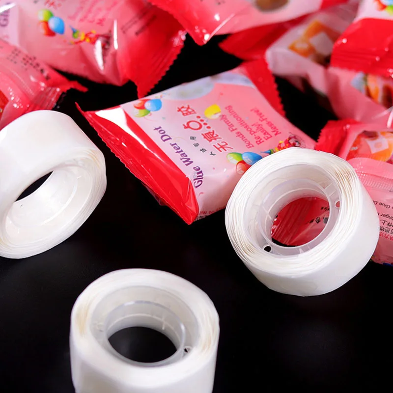 100Pcs Dot Super Sticky Double Sided Rubber Adhesive Balloon Party Wedding Decor