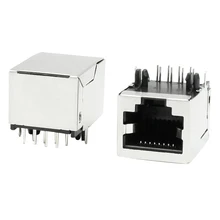 Dhdl правый угол Булавки 8P8C RJ45 PCB Jack женский Модульный сетевой разъем 25 шт.