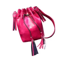 2017 New fashion ladies 15*9*21cm Shoulder Bag New Women Shoulder Bag Tassel Messenger Hobo Bag Purse Satchel A 17