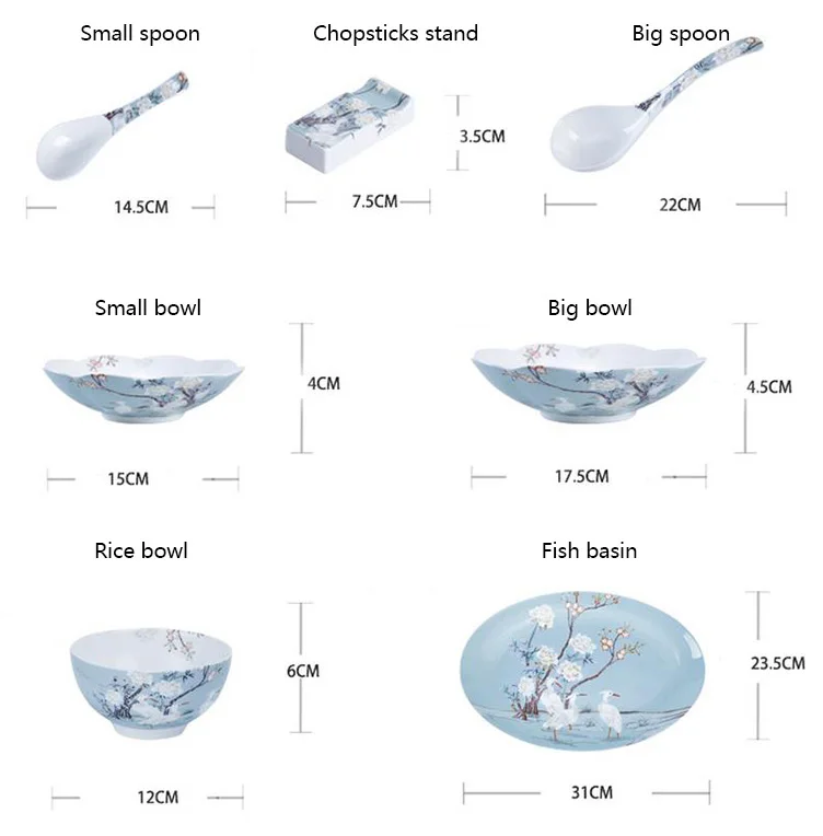 1 шт. бутик Европейский ручная роспись белый кран костяного фарфора посуда миска для риса миска для лица Паровая Рыбная тарелка столовая посуда