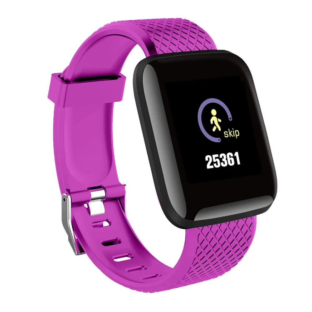 Смарт-часы для мужчин, кровяное давление, водонепроницаемые, умные часы для женщин, монитор сердечного ритма, фитнес-трекер, Часы, gps, спортивные, для Android IOS - Цвет: Purple