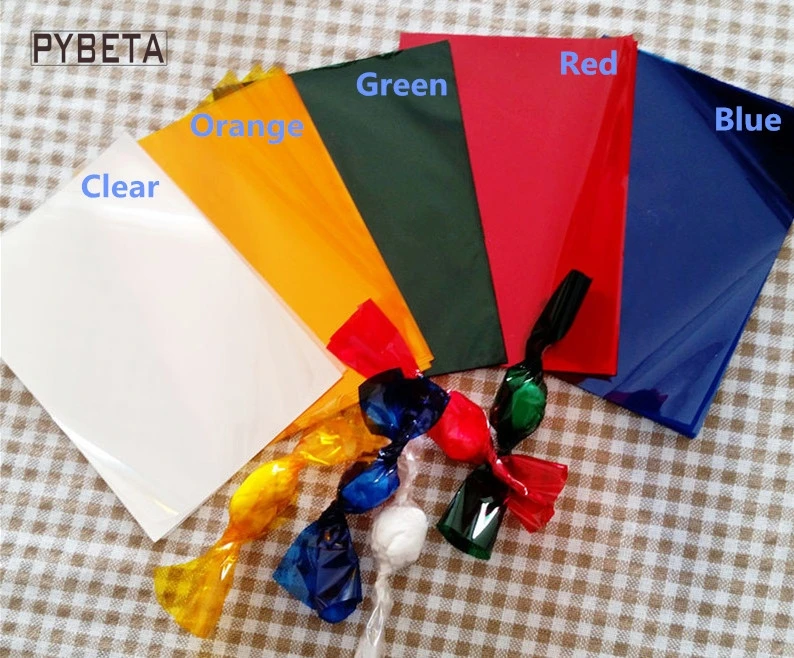 500pcs/lot 9*12.5cm Colorful Cellophane Clear Candy Chocolate Pastry