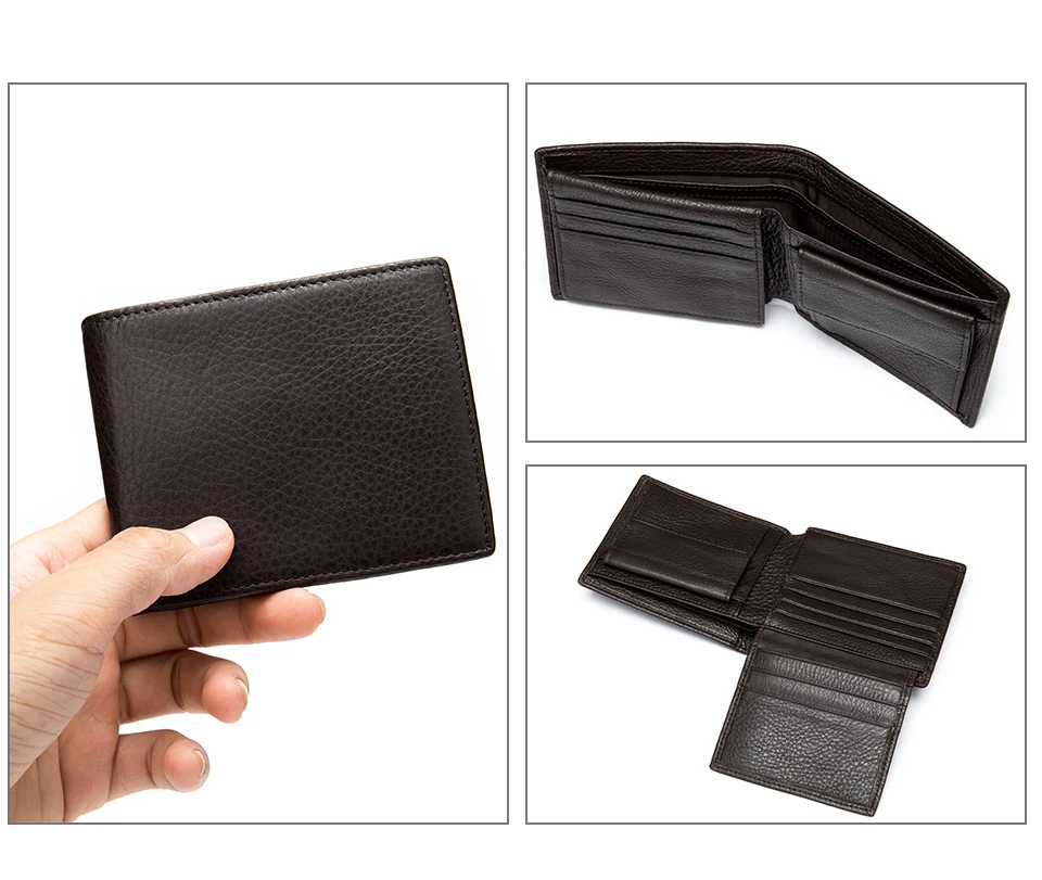MVA кожаный бумажник для мужчин тонкий двойной складной кошелек мужской Стандартный кошелек cowskin с карманами для монет визитная карточка классические короткие кошельки обложка на паспорт