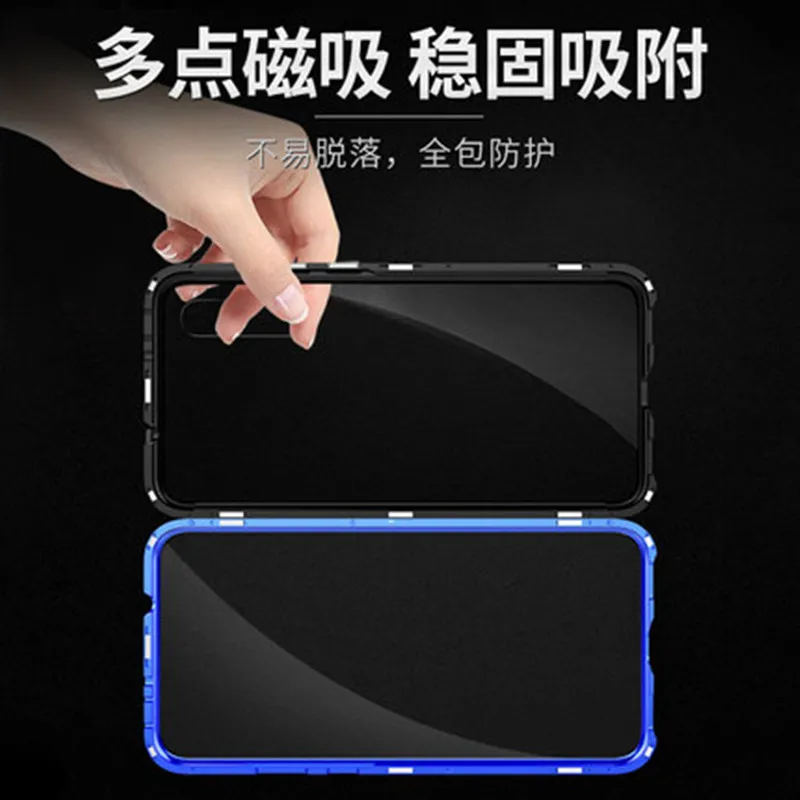 For Xiaomi Mi 9 Mi9 Magnetic Case 360 Front+Back double-sided 9H Tempered Glass Case for Xiaomi 9 Metal Bumper for Xiaomi Mi 9