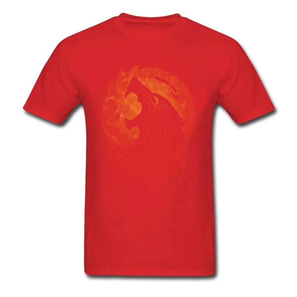Printed On Short Sleeve Tops Shirt Thanksgiving Day Family Round Collar 100% Cotton Fabric T Shirt Men's T-Shirt FENRIR FENRIR red