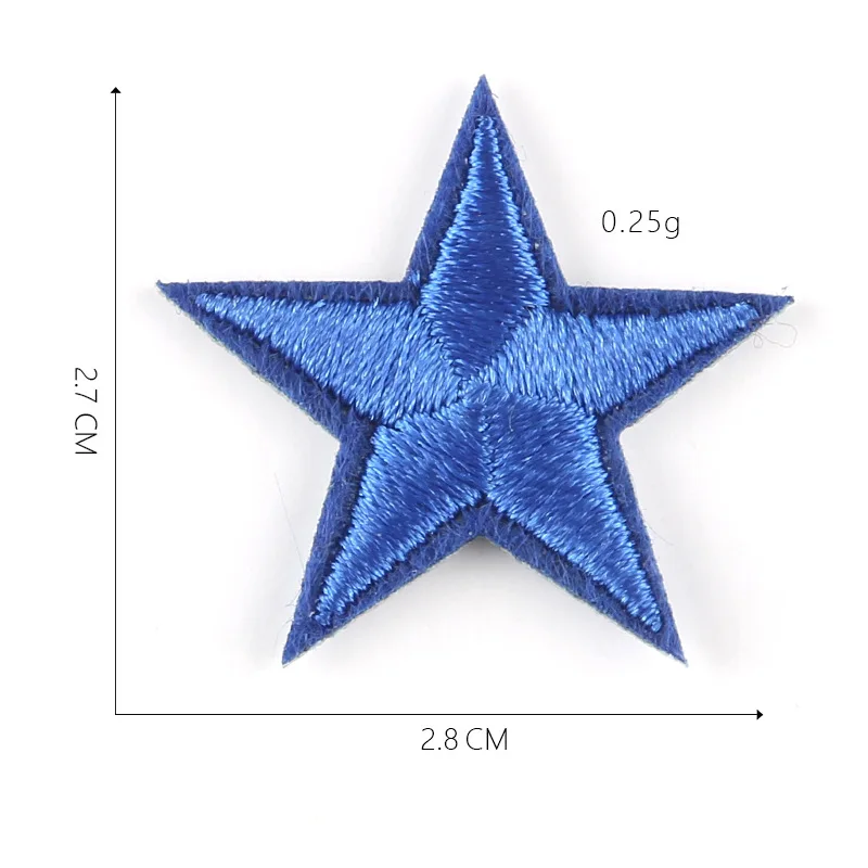100 шт пятизвездочная ткань нашивки наклейка Одежда обувь и шляпы вышивка патч аппликация наносимая утюгом