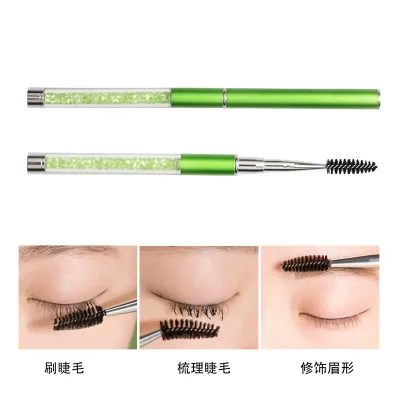 

3 pcs Practical Durable Eyelash Brushes Mascara Wands Applicator Diamond Handle Brushes Eyelash Comb Brushes Spoolers Makeup