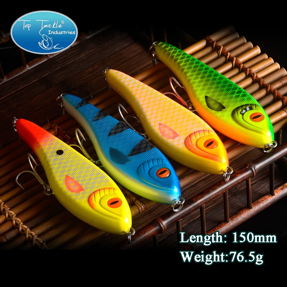 150 مللي متر 76g الألوان 1-24 بطيئة غرق موسكي بايك Taimen رعشة الصعب الطعم الصيد إغراء Jerkbait 150 مللي متر 76g الألوان 1-24 بطيئة غرق موسكي بايك Taimen رعشة الصعب الطعم الصيد إغراء Jerkbait