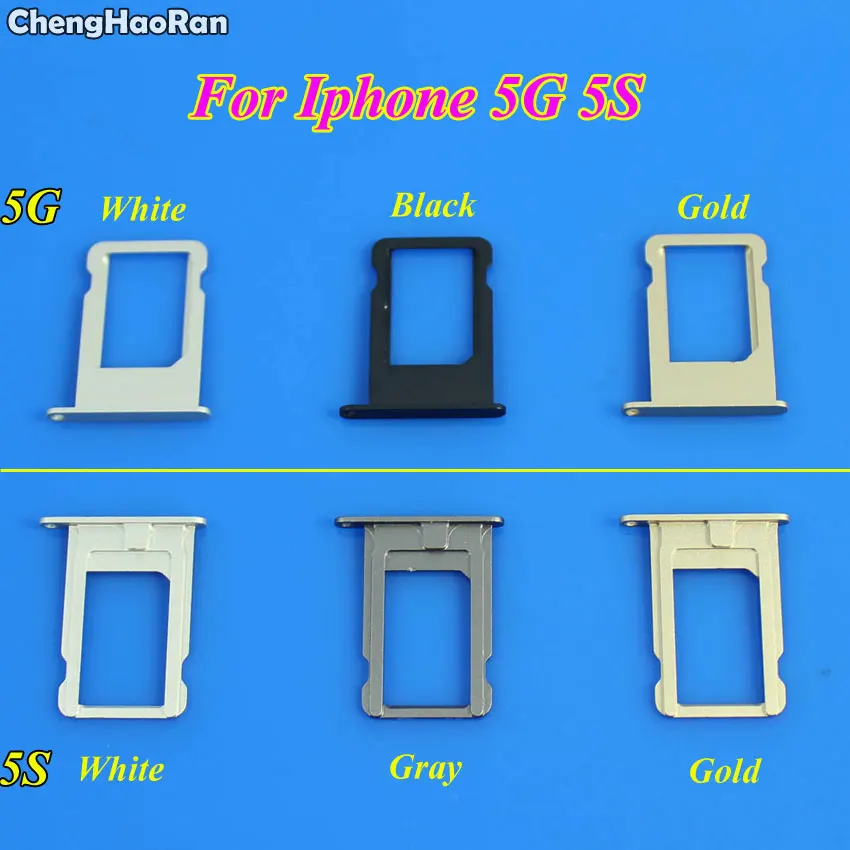 

ChengHaoRan 50PCS SIM Card Slot Tray Holder For iPhone 5 5G 5S Sim Card Reader Holder Sim Tray with Tracking
