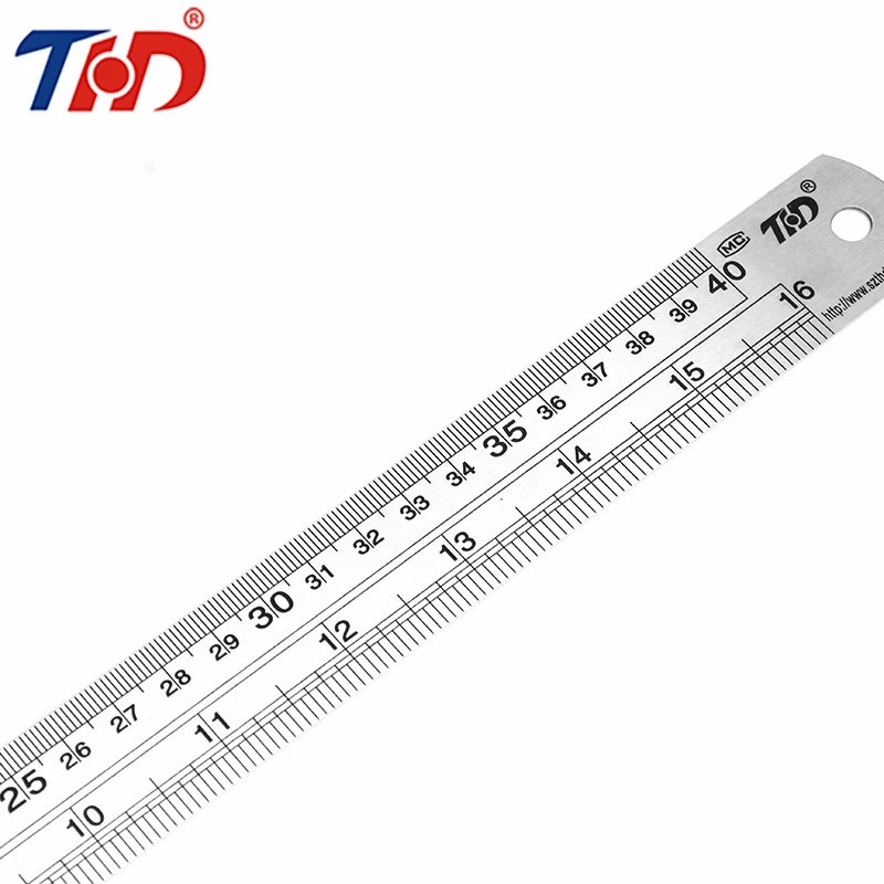 

THD 15/20/30/40cm Steel Metal Ruler Metric Rule Precision Hardware Tools Ruler Double Faced For Office Papelaria