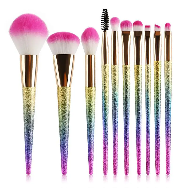 BBL 10 шт. розовый набор кистей для макияжа кисть основы смешивания румян пудра лица