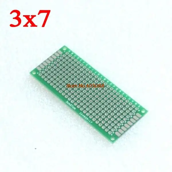 

5pcs/lot 3cm x 7cm double Side Copper prototype pcb 3*7 protyboard for
