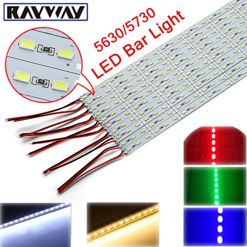 Светодиодный светильник RAYWAY, 100 шт., 100 см, жесткий светодиодный светильник, 12 В/36 В, светодиодный светильник SMD 5630/5730, светодиодный светильник из алюминиевого сплава