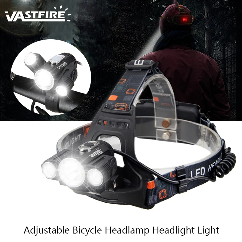 Налобный фонарь T6 + 2R5 аккумуляторный 10000 лм 3 светодиода|Налобные LED-фонари| |