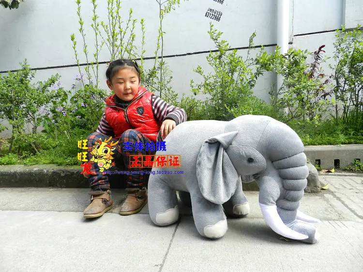

stuffed animal 70cm simulation elephant gray plush toy doll w662