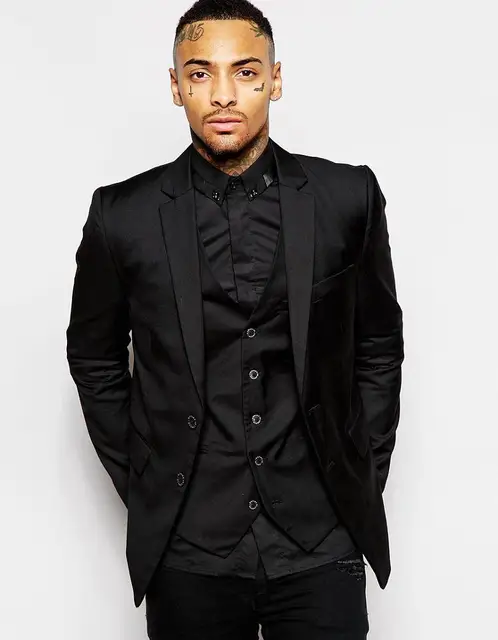 Fashionable Two On Black Groom Tuxedos Groomsmen Mens Wedding Fashionable Two On Black Groom Tuxedos Groomsmen Mens Wedding Suits Formal Dress Jacket Pants