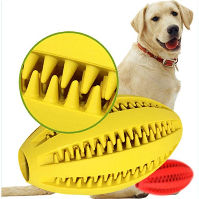 Eco friendly natural Rubber dogs pets toys Rugby Football Toys Chew