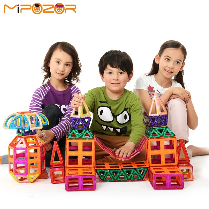 

MIPOZOR 86Pcs Large Size Magnetic Designer 3D Model Building Enhance Intellectual Development and Creativity Blocks Toys MDL50