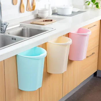 

OTHERHOUSE Kitchen Cabinet Door Hanging Trash Can Trash Bin Kitchen Sundries Storage Box Case Garbage Cans Rubbish Container