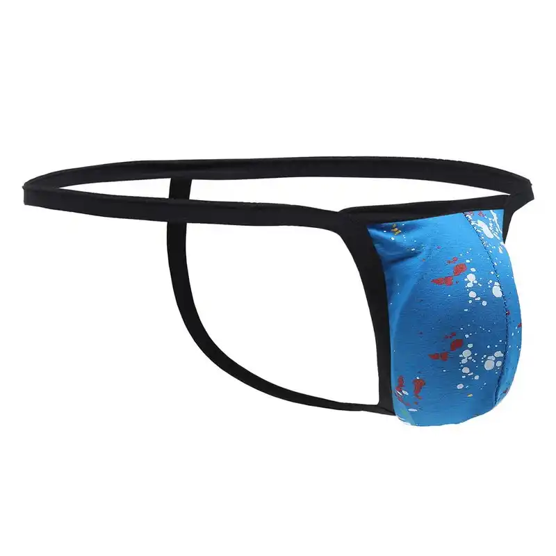 Men Strings Thongs Underwear Breathable Low Waist Underpants