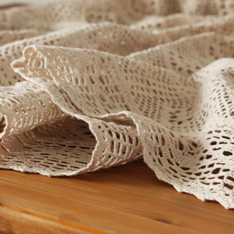 Europe Solid Color Lace 100% Cotton TableCloth Rectangle Table Cover Edge Tablecloth for Wedding Ho