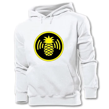 

Funny Pineapple WiFi Superhero Words BAM Hero ZAP The Flash Symbol Gray White Women's Pattern Hoodie Sweatshirt Hooded Pullover