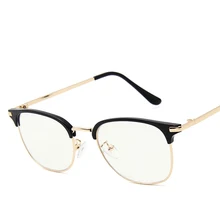 Новые корейские модные голубые световые блокирующие очки унисекс индивидуальность анти-синие полуоправные очки брови компьютерные очки для женщин