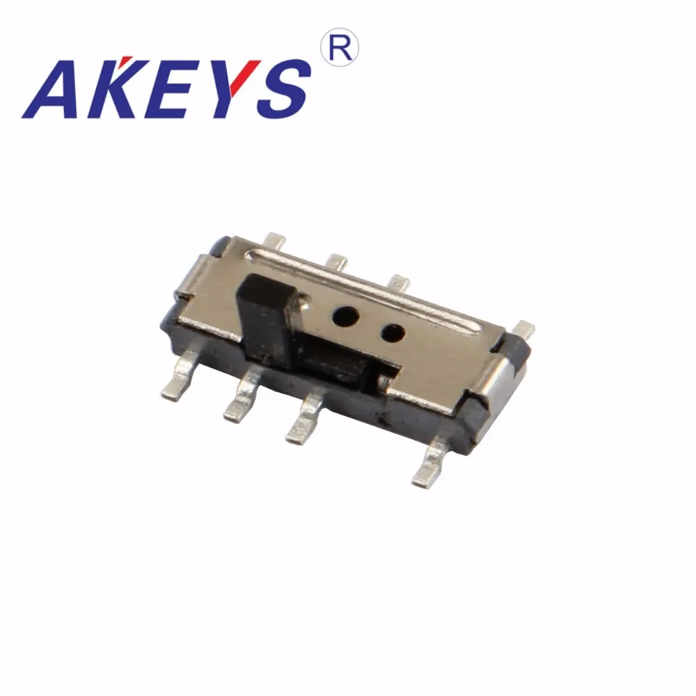 

20PCS MSS-23C02 MINI slide switch 2P3T SMT SMD 8 pin 3 position mini toggle switches micro slide switches with spot