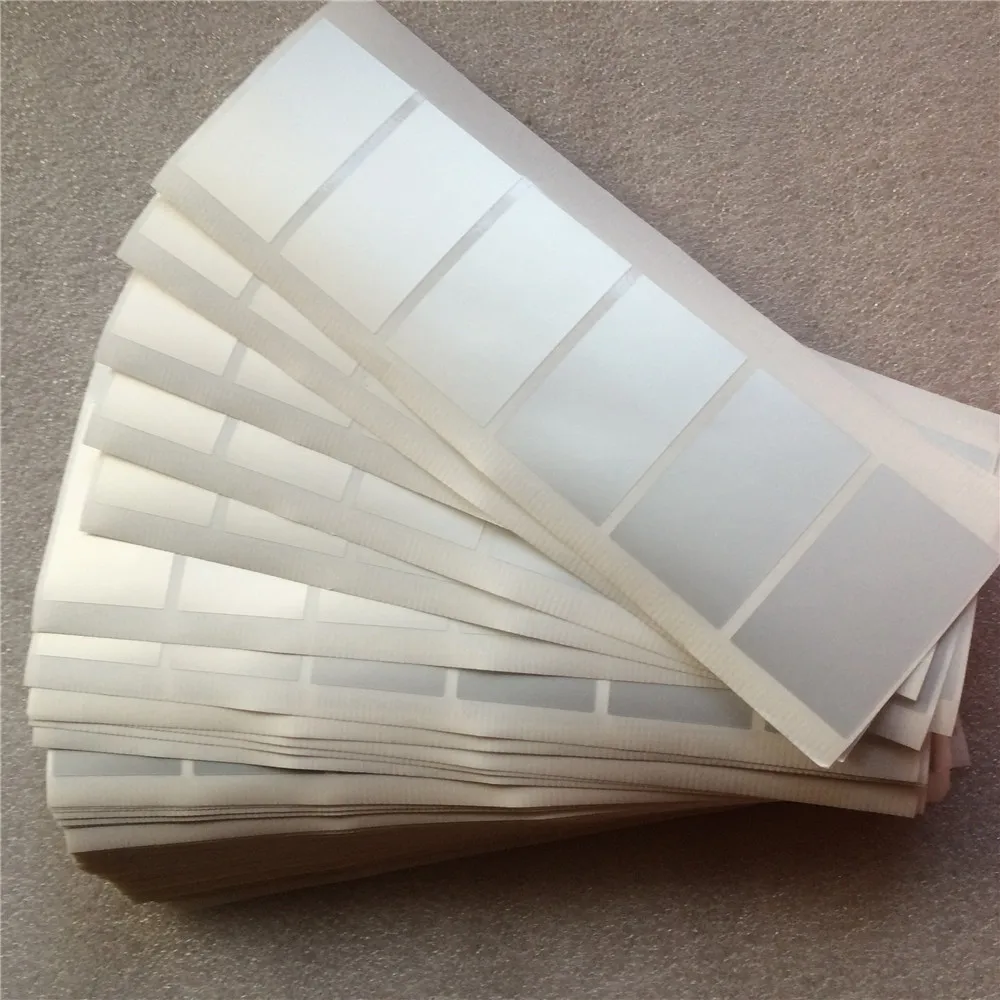 1000pcs 50x30mm 개인화 된 브랜드 자기 접착제 실버 애완 동물 보안 레이블 상자 카 톤 가방 포장 테이프 인감 Void 열기