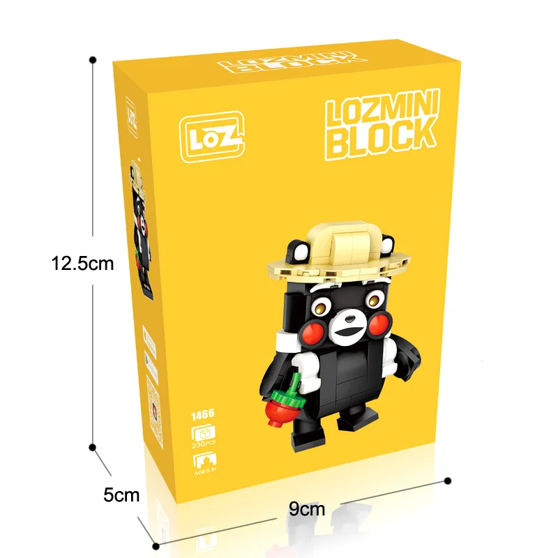 Фигурка медведя LOZ Kumamon модель аниме миниатюрные фигурки игрушечные блоки