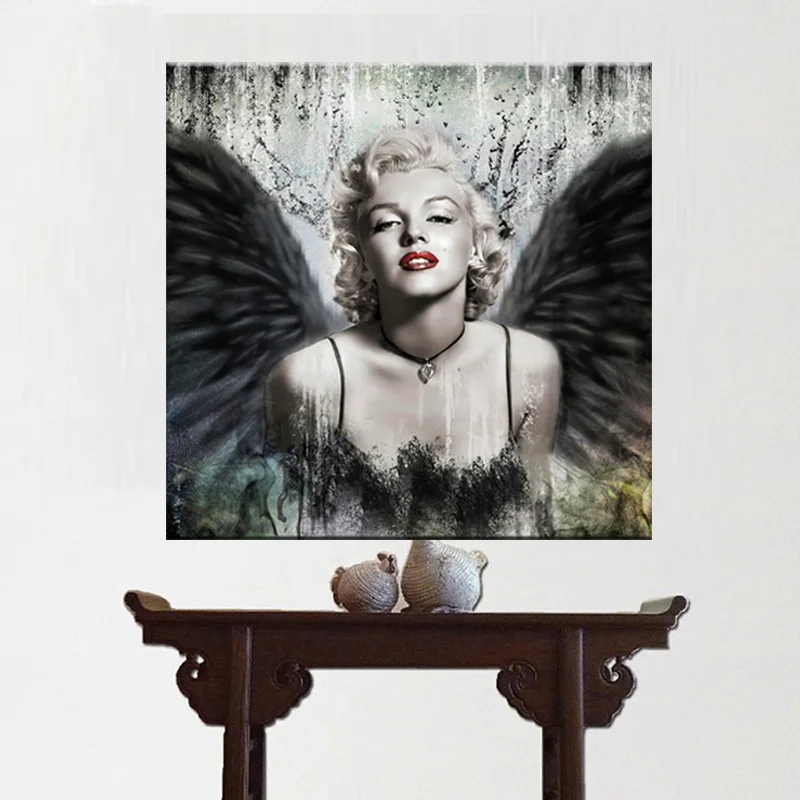 

Modern Angel Wings Wall Posters And Prints Abstract Angel Feather Woman Canvas Art Home Decor Pictures For Living Room Cuadros