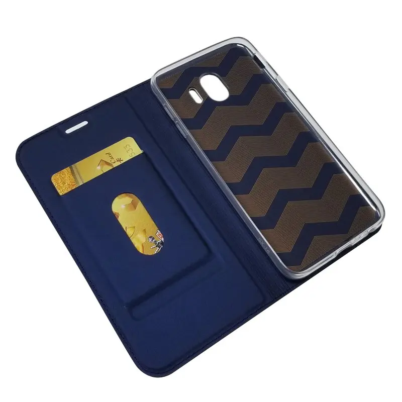 Магнитный флип-чехол для samsung Galaxy J4 J400F Обложка для бумажника, кожаная сумка для аксессуаров для мобильного телефона, чехол для карт, Etui Capinha