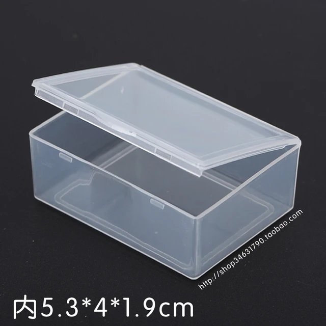 Transparent Plastic Small Square Boxes Packaging Storage Box With Lid For  Jewelry Box Accessories Finishing Box