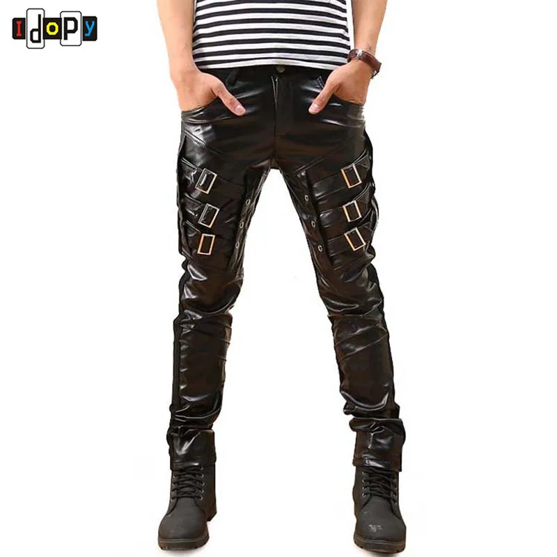 Kulit Gesper Pu Punk Hitam Fashion 1