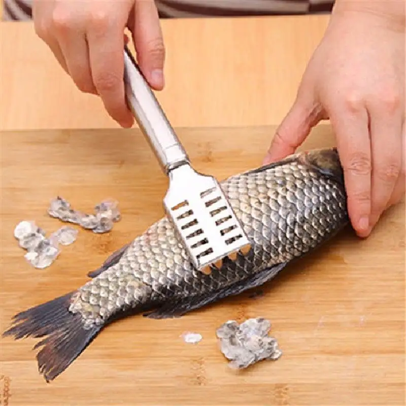 Stainless Steel Fish Scale Remover Cleaner Scaler Scraper Kitchen Peeler Tool