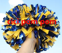 2 pom pom cheerleader pom pom plasti red ,plastic yellow 1,000*3/4″ wide streamers 6″ sizes
