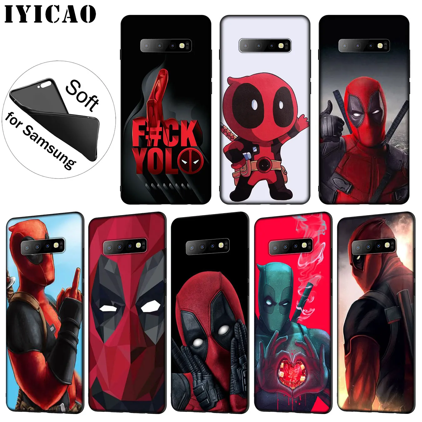 IYICAO Deadpool Soft Silicone Phone Case for Samsung Galaxy S20 Ultra S10 Lite S9 S8 Plus S6 S7 Edge S10e Cover |