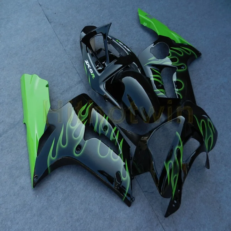 F Заказная мотоциклетная часть для Kawasaki ZX-6R 2003 2004 ZX6R 636 моторные Обтекатели+ винты формы для литья под давлением розовый белый - Цвет: F