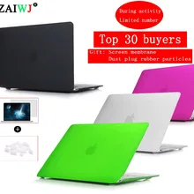 Zaiwj кейс для ноутбука, лэптопа для MacBook Air 13 11 Pro retina 12 13 15 Новые Pro 13 15 дюймов с сенсорной панелью+ Пылезащитная Резина