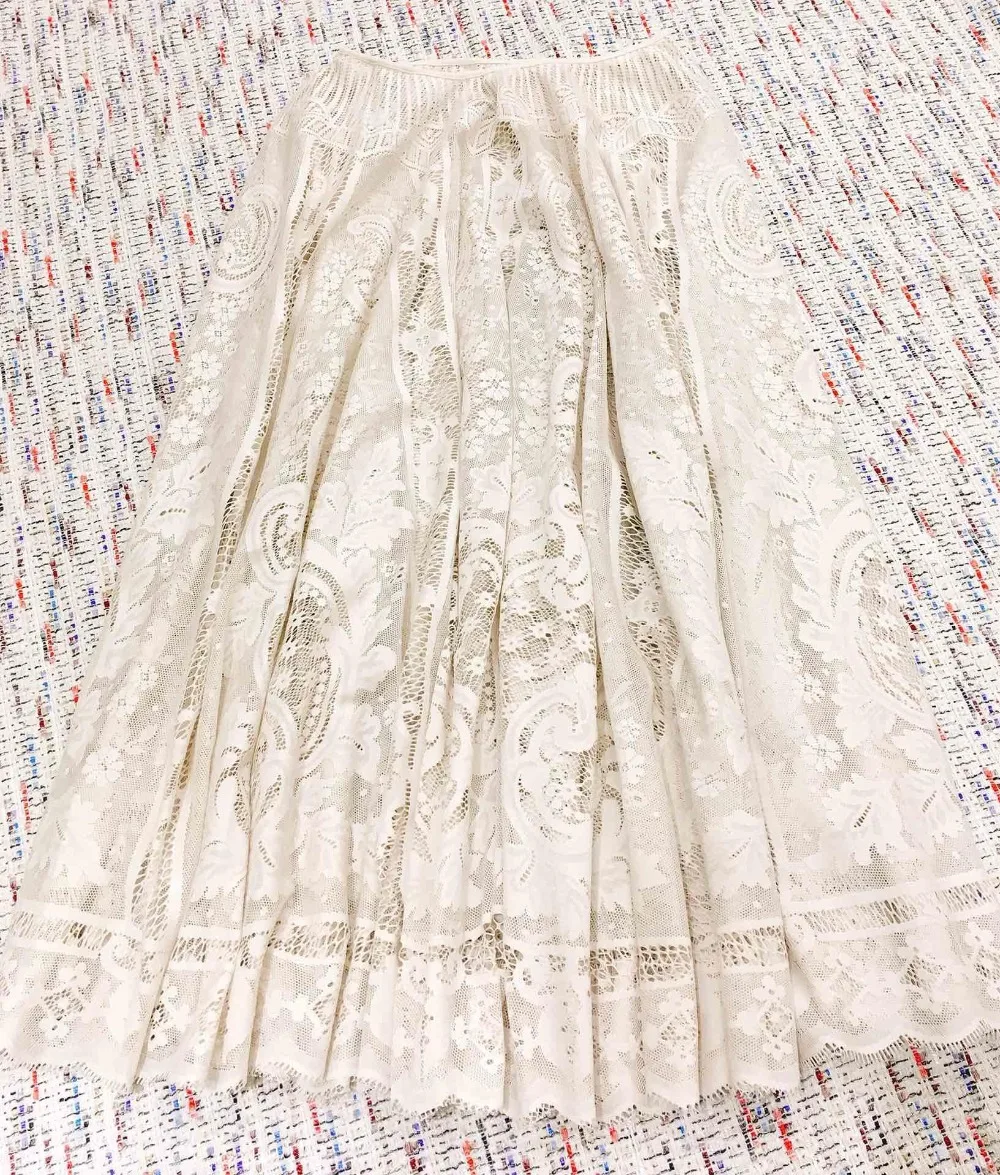 

2019 new ladies fashion sexy solid color lace skirt 0409