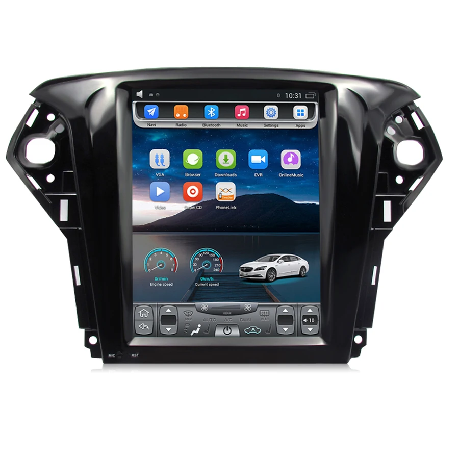 Автомобильный dvd-плеер Asvegen для Ford Mondeo 2011-2013 10,4 ''1 Din Android четырехъядерный ОЗУ 2G gps Навигация стерео головное устройство мультимедиа