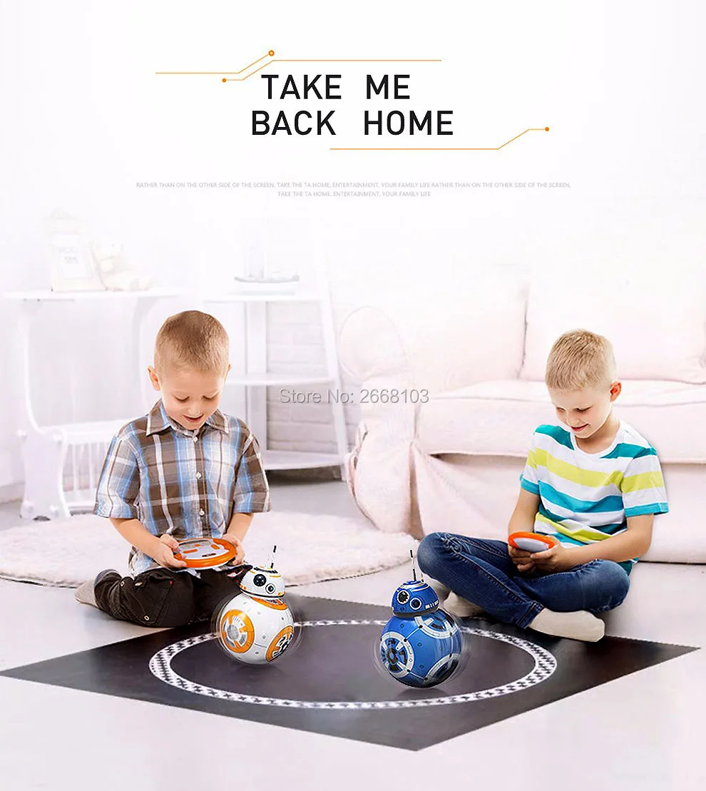 Upgrade Version BB-8 Ball 20.5cm RC Droid Robot 2.4G Remote Control BB8 Intelligent With Sound Robot Toys For Gifts Model Action rc auto