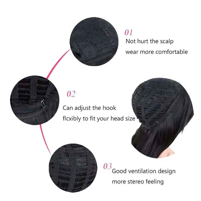 LISI HAIR Blonde Long Straight Wig With Bangs Synthetic Hair Wigs Bang With Wig For Woman Black Brown Heat Resistant Wigs 6 LISI HAIR Blonde Long Straight Wig With Bangs Synthetic Hair Wigs Bang With Wig For Woman Black Brown Heat Resistant Wigs 6