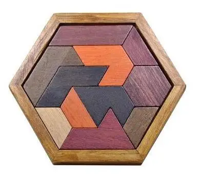 Wooden Puzzle 9 Классические паззл Металическая проволока, деревянные головоломки, игрушки для взрослых детей - Цвет: Wooden Puzzle 9